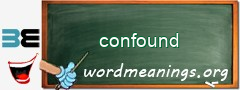 WordMeaning blackboard for confound